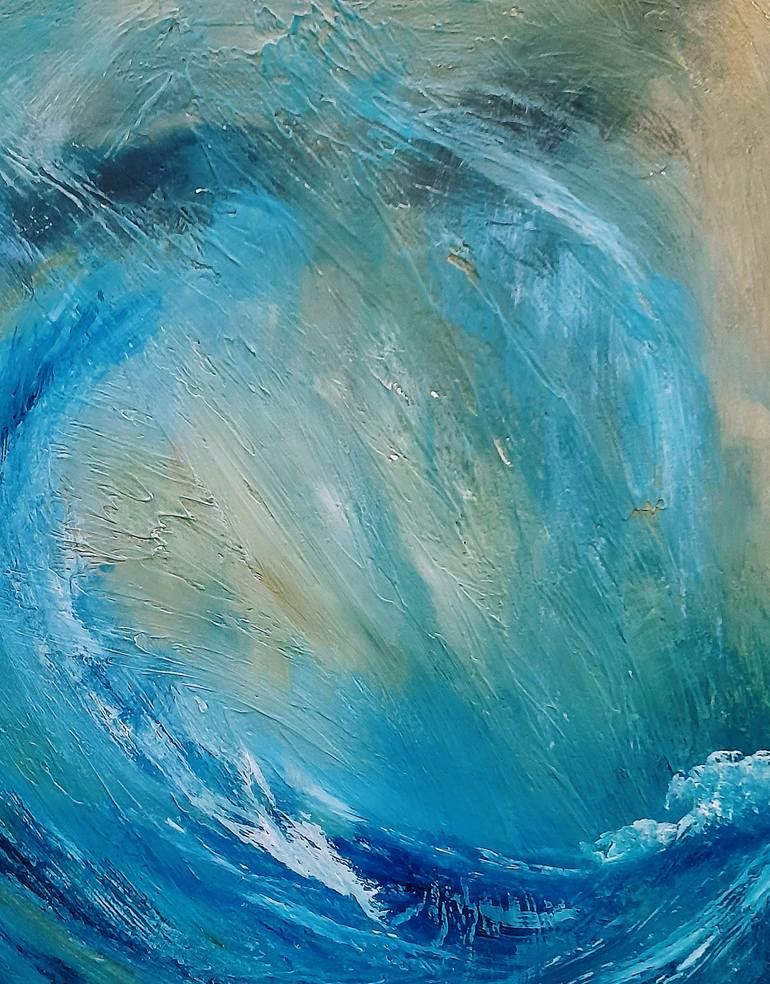 Original Abstract Seascape Painting by Roser Jb