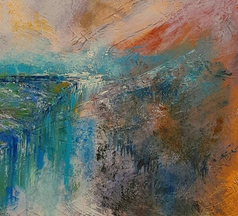 Original Abstract Landscape Painting by Roser JB
