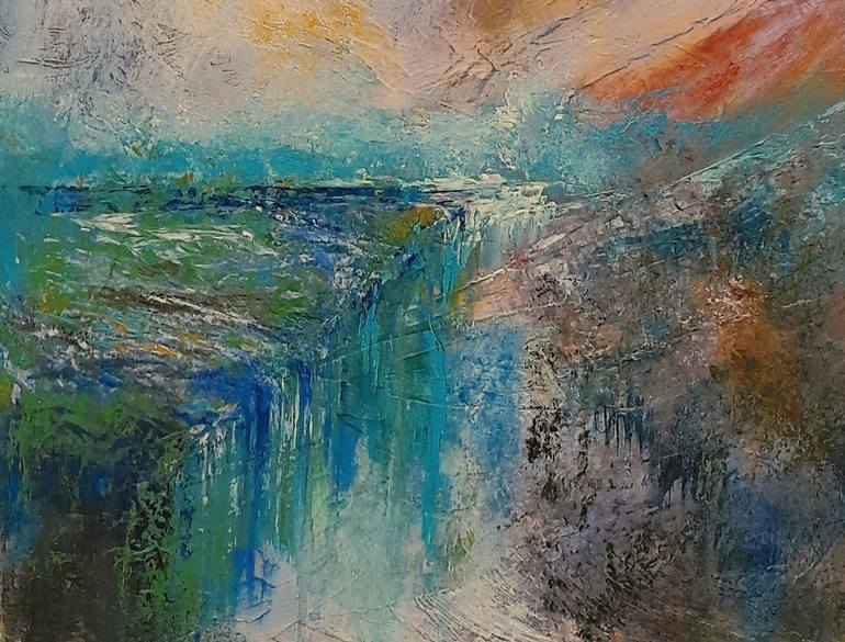 Original Abstract Landscape Painting by Roser JB