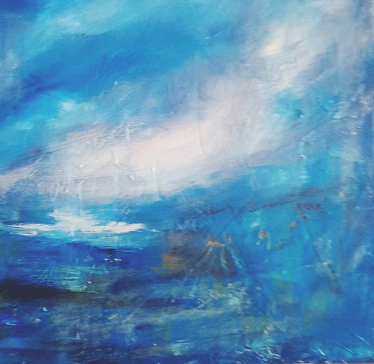 Original Abstract Seascape Painting by Roser Jb