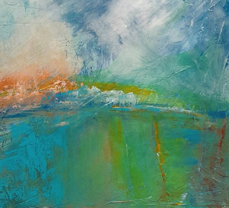 Original Abstract Landscape Painting by Roser JB