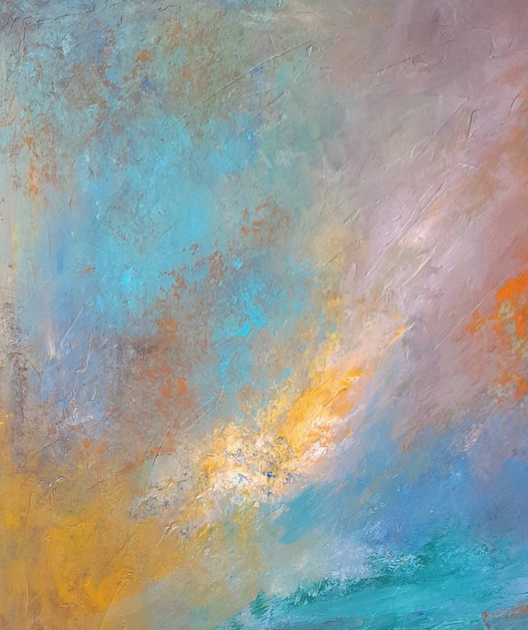 Original Abstract Landscape Painting by Roser Jb