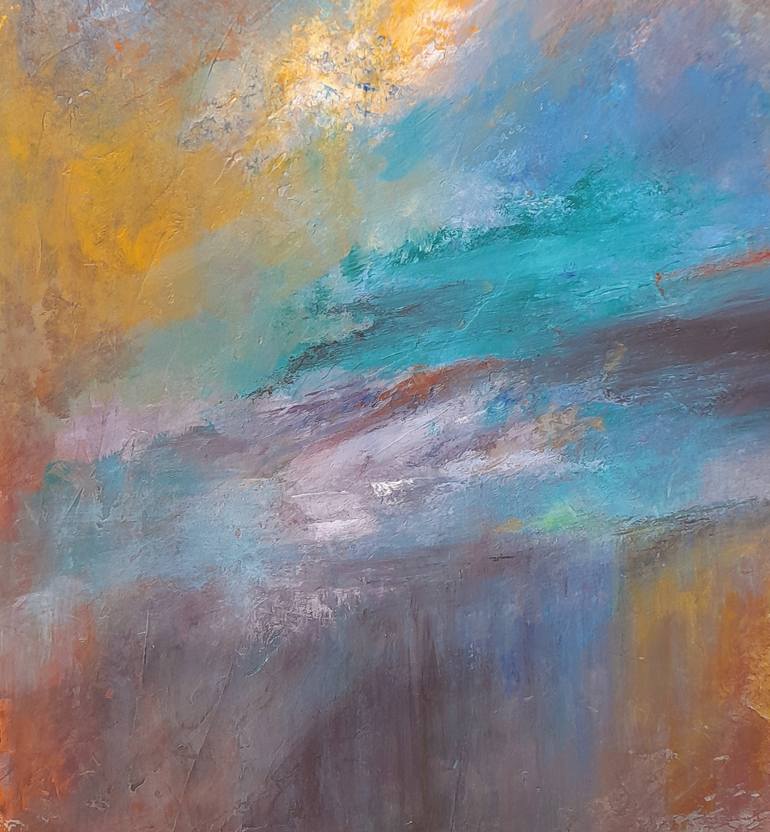 Original Abstract Landscape Painting by Roser Jb