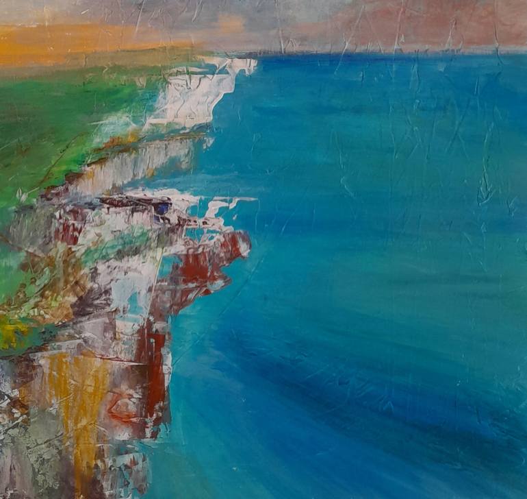 Original Abstract Seascape Painting by Roser JB