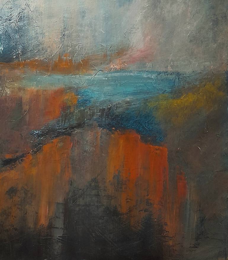 Original Abstract Landscape Painting by Roser JB