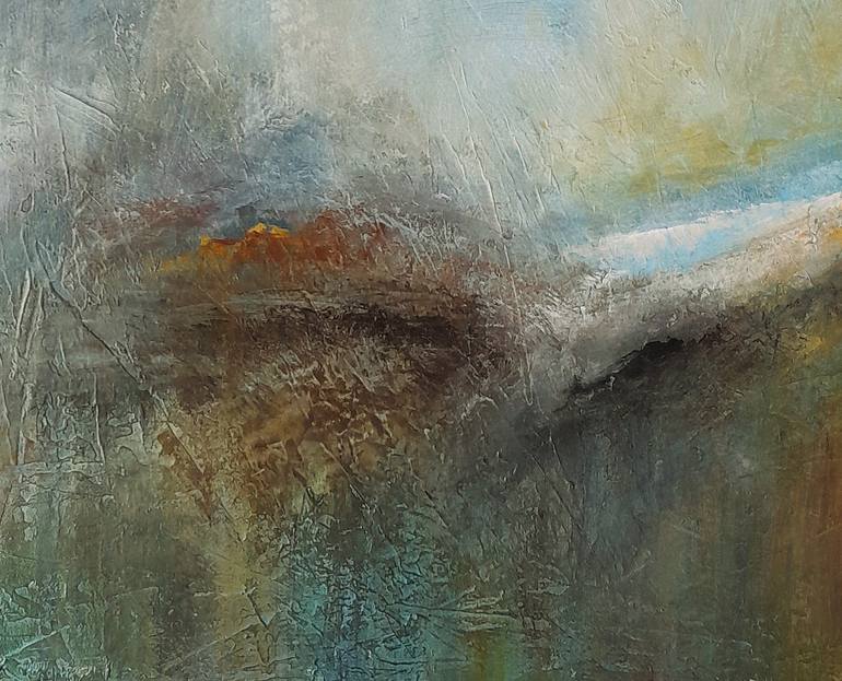 Original Abstract Landscape Painting by Roser Jb