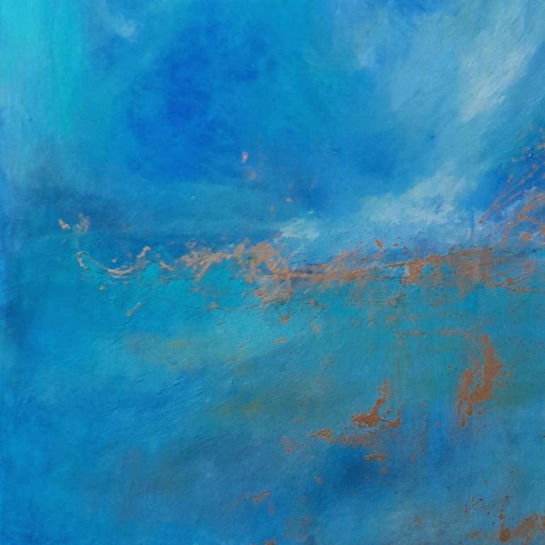 Original Abstract Landscape Painting by Roser Jb