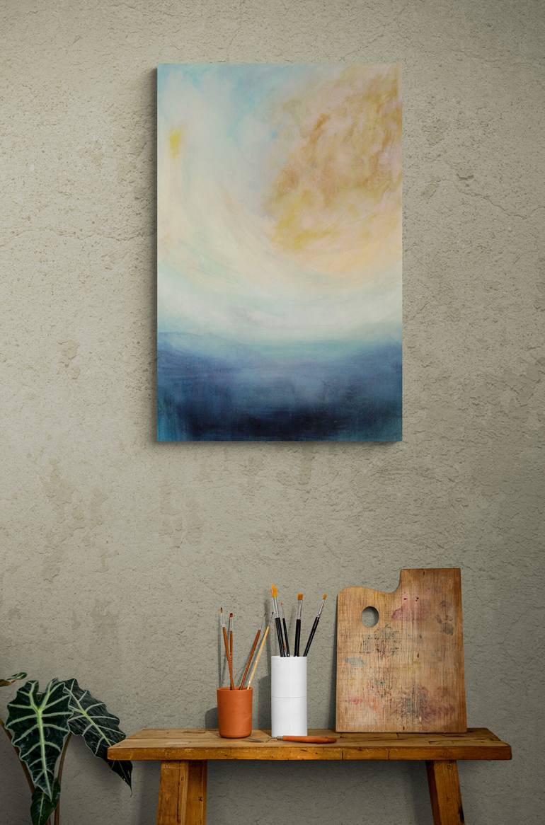 Original Abstract Landscape Painting by Roser Jb