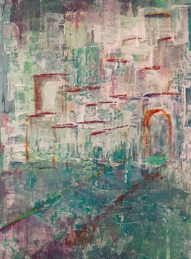 Original Abstract Architecture Paintings by Roser JB