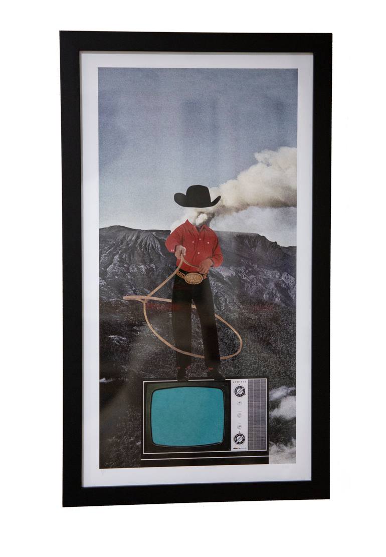Original Surrealism Pop Culture/Celebrity Collage by Ellen Chappell