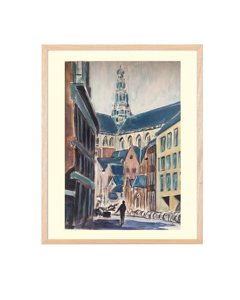Original Impressionism Architecture Drawing by Vera West