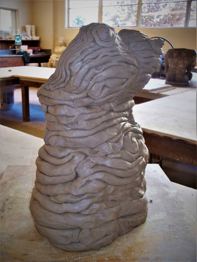 Original Abstract Expressionism Women Sculpture by Paula Letherblaire