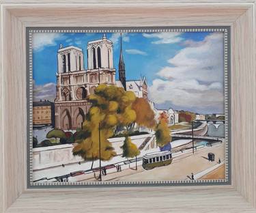 Saatchi Art Artist Karina Bekk; Paintings, “Copy of Marquet. Paris, the Sein and Notre Dame” #art