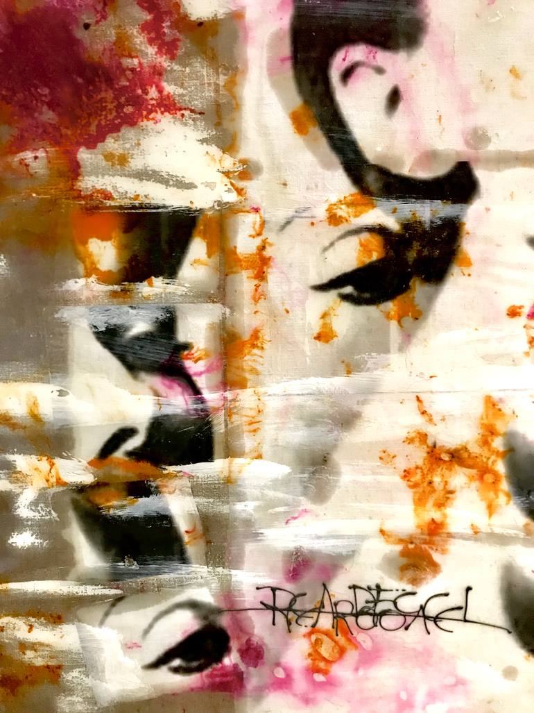 Original Abstract Expressionism Women Painting by Riccardo Focacci