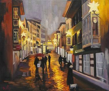 Original Fine Art Cities Paintings by Li Tellenbach-Guo