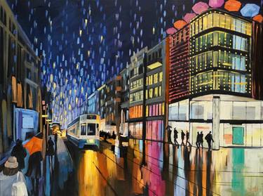 Original Fine Art Cities Paintings by Li Tellenbach-Guo