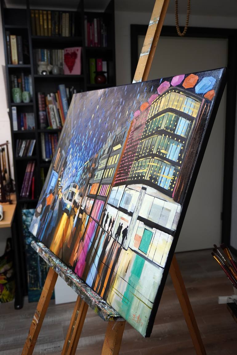 Original Contemporary Cities Painting by Li Tellenbach-Guo