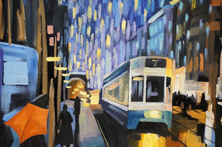 Original Contemporary Cities Painting by Li Tellenbach-Guo