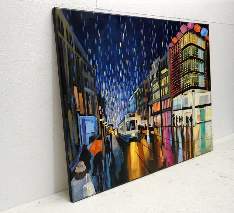 Original Contemporary Cities Painting by Li Tellenbach-Guo