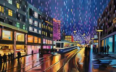 Print of Expressionism Cities Paintings by Li Tellenbach-Guo