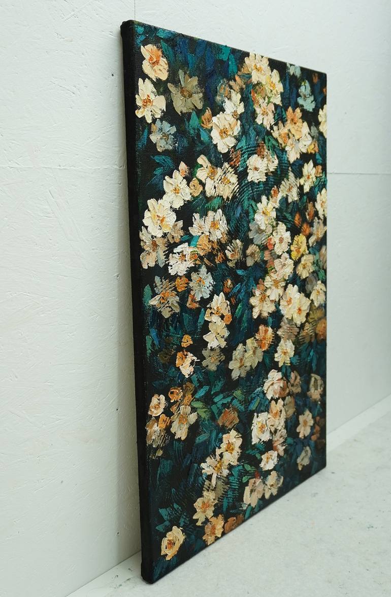 Original Abstract Expressionism Floral Painting by Li Tellenbach-Guo