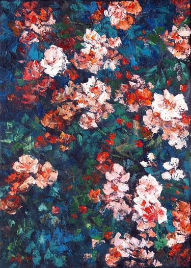 Print of Expressionism Floral Paintings by Li Tellenbach-Guo