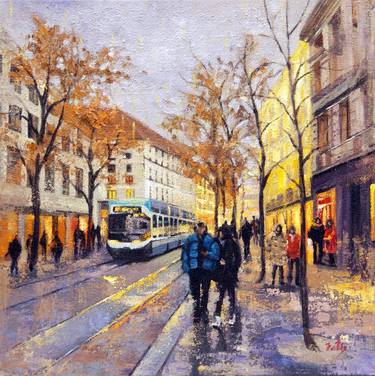 Print of Cities Paintings by Li Tellenbach-Guo