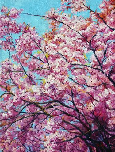 Original Fine Art Floral Paintings by Li Tellenbach-Guo