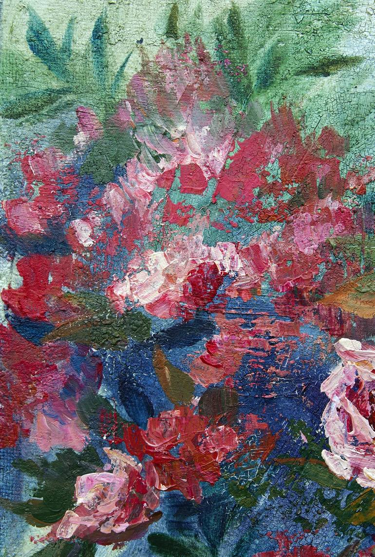 Original Contemporary Floral Painting by Li Tellenbach-Guo