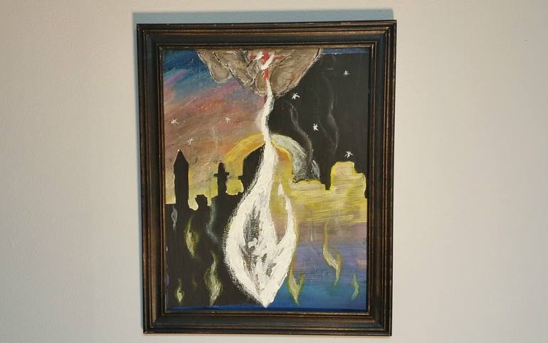 Original Abstract Expressionism Religion Painting by Megan Kasper