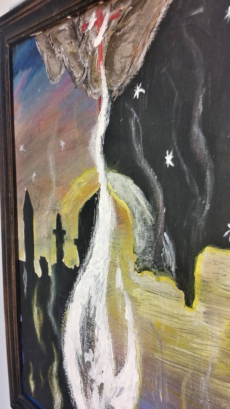 Original Abstract Expressionism Religion Painting by Megan Kasper