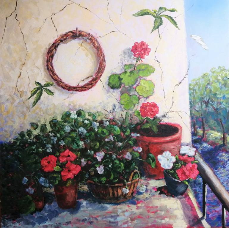 Print of Impressionism Garden Painting by Olena Isachenko