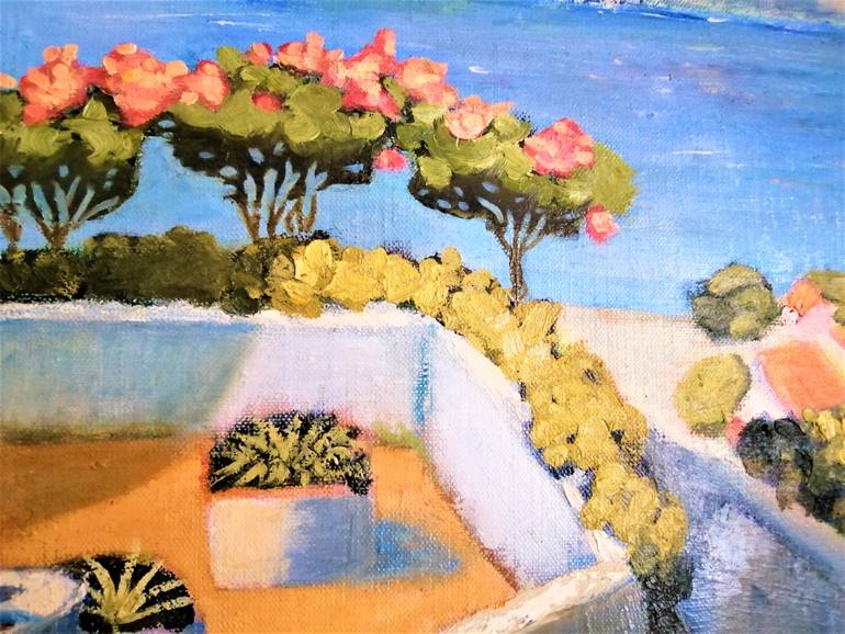 Original Art Deco Seascape Painting by Olena Isachenko