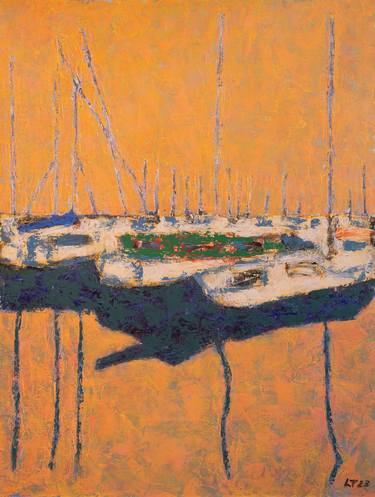 Print of Fine Art Yacht Paintings by Lindon Thompson