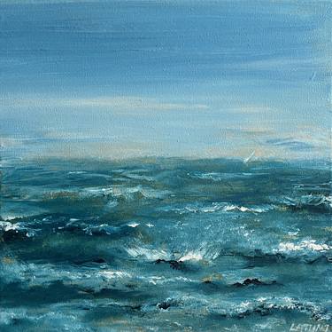 Print of Expressionism Seascape Paintings by Larissa Tunjova