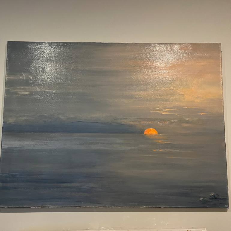 Original Expressionism Seascape Painting by Larissa Tunjova
