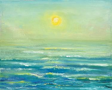 Print of Expressionism Seascape Paintings by Larissa Tunjova