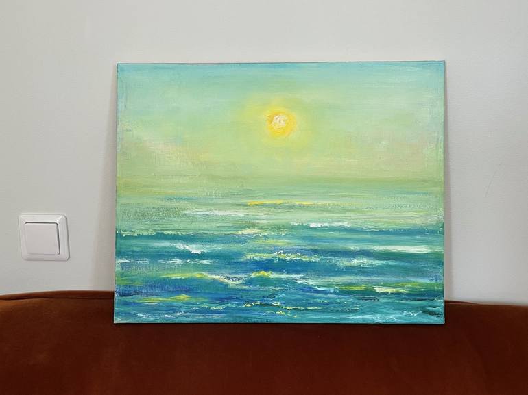 Original Expressionism Seascape Painting by Larissa Tunjova