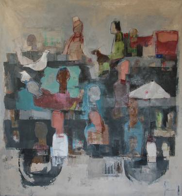 Print of Abstract People Paintings by Marcello Carrozzini