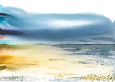 A MOMENT BEFORE - Fine art paper Prints, abstract landscape weather change flat ground dramatic sky thumb