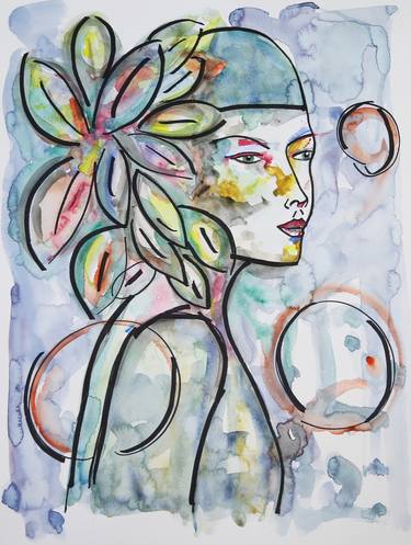 Original Abstract Women Paintings by Laura Bouganne