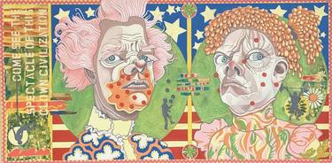 Original Conceptual Politics Mixed Media by Kim Gulino