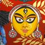 The third in a series of statue paintings, in an attempt to move a bit away from the human form. This one shows various depictions of the Hindu goddess-warrior (Durga) who combats evils and demon forces that threaten peace, prosperity, and the good.