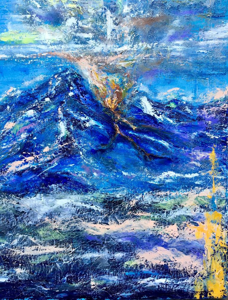 Original Abstract Expressionism Landscape Painting by Larisa Lavrova