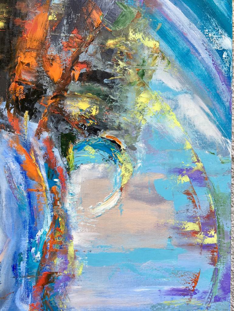 Original Abstract Expressionism Portrait Painting by Larisa Lavrova