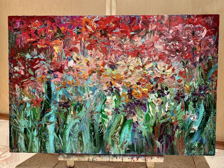 Original Fine Art Floral Painting by Larisa Lavrova