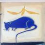 Houstonians was inspired by my encounters with these creatures, all rendered here in a blue echoing Bill Traylor's: the blue jay and the squirrel skipping around the live oaks outside my window in the afternoon; at night, the rat shuffling along the gutters and the raccoon stealing through the trees and rooftops.