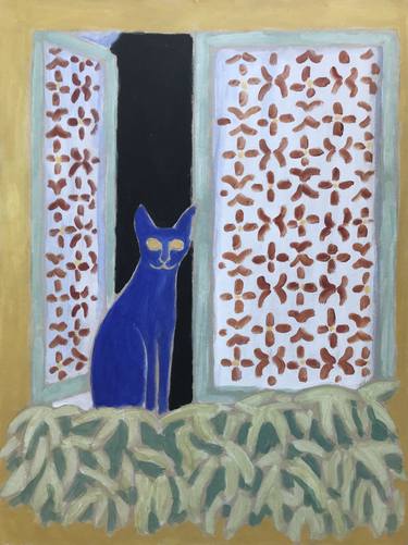 Print of Expressionism Cats Paintings by K Lewis