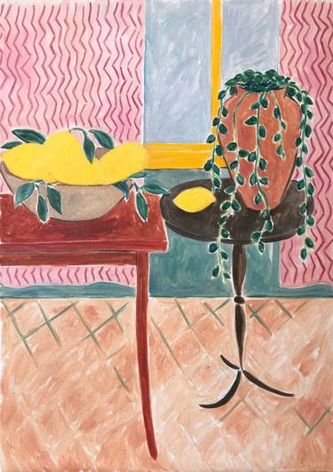 Print of Expressionism Interiors Paintings by K Lewis