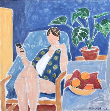 Original Expressionism Women Paintings by K Lewis